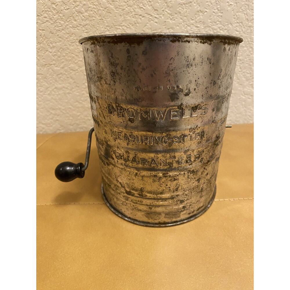 Farmhouse 5 Cup Measuring Sifter Black Knob Kitchen Primitive Bromwells